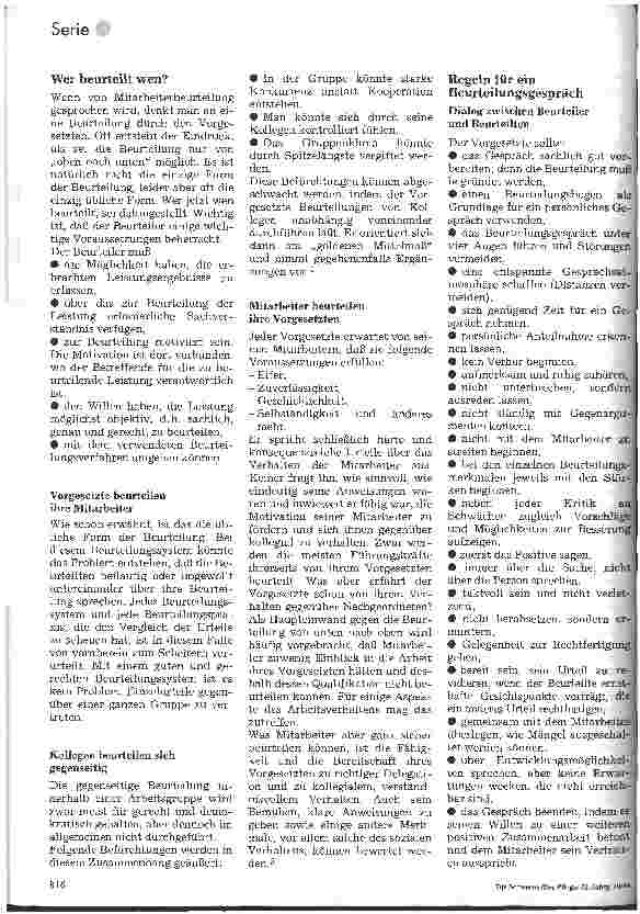 Vorschauseite 5: Führungsinstumente im Krankenhaus 6. Folge: Mitarbeiterbeurteilung