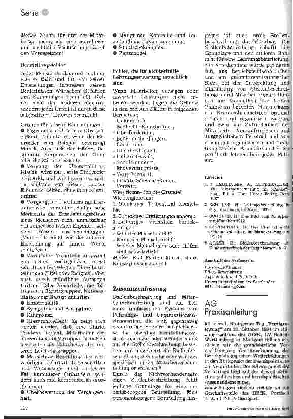 Vorschauseite 6: Führungsinstumente im Krankenhaus 6. Folge: Mitarbeiterbeurteilung