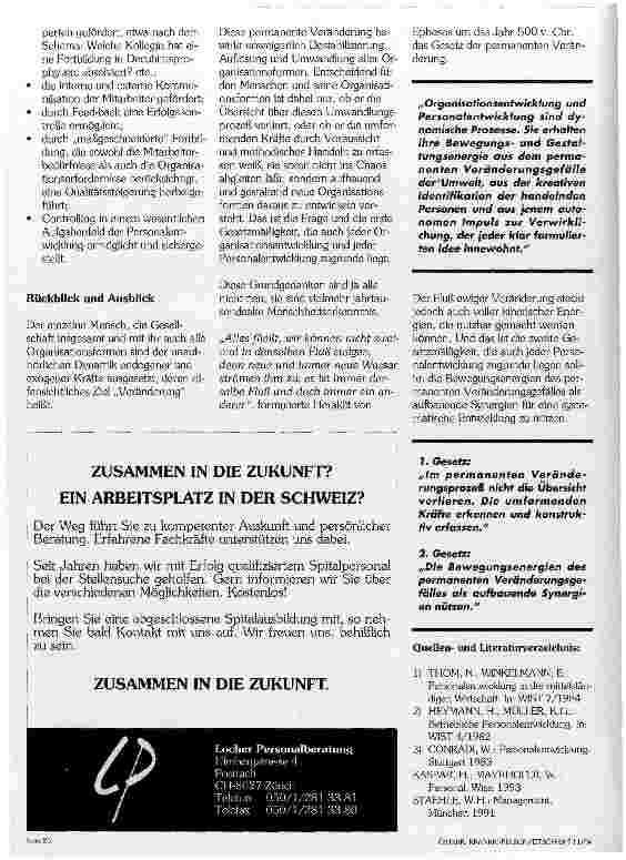 Vorschauseite 4: Personalentwicklung und Weiterbildung Eine Forderung zur Aufrechterhaltung und Verbesserung der fachlichen Qualifikation von Pflegepersonen