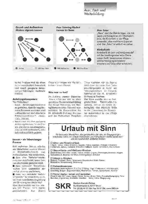 Vorschauseite 1: Gemeinsam in Bewegung kommen Peer Tutoren fördern als Multiplikatoren in der Praxis dieUmsetzung des Kinästhetik-Konzeptes