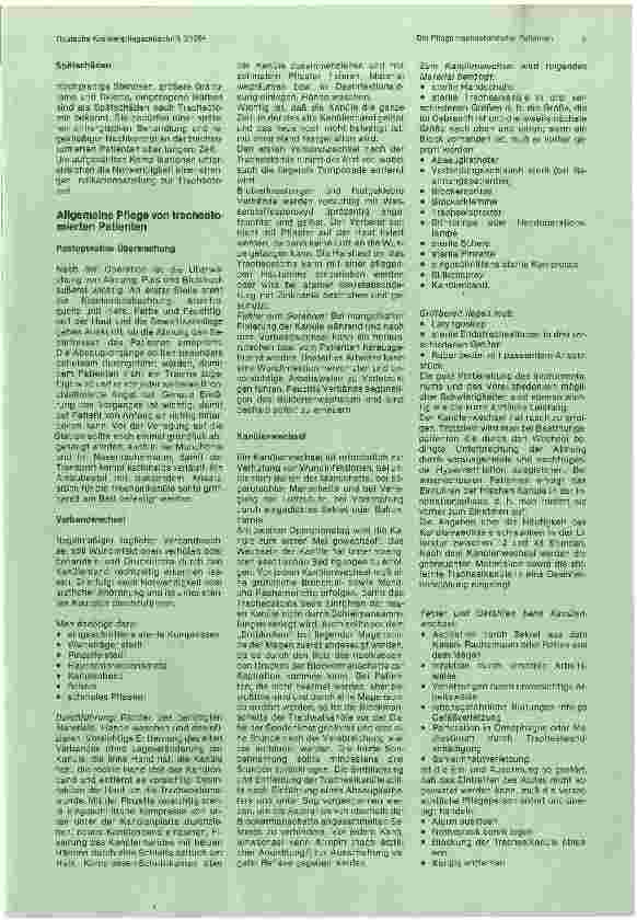Vorschauseite 4: Die Pflege tracheotomierter Patienten