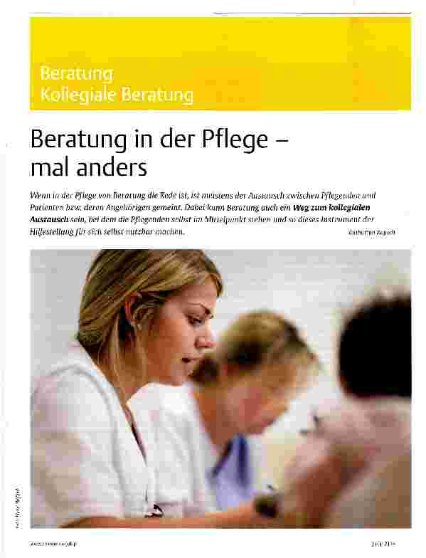 Vorschauseite 1: Beratung in der Pflege -mal anders