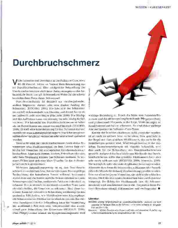 Vorschauseite 1: Durchbruchschmerz