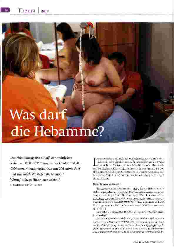 Vorschauseite 1: Was darf die Hebamme?