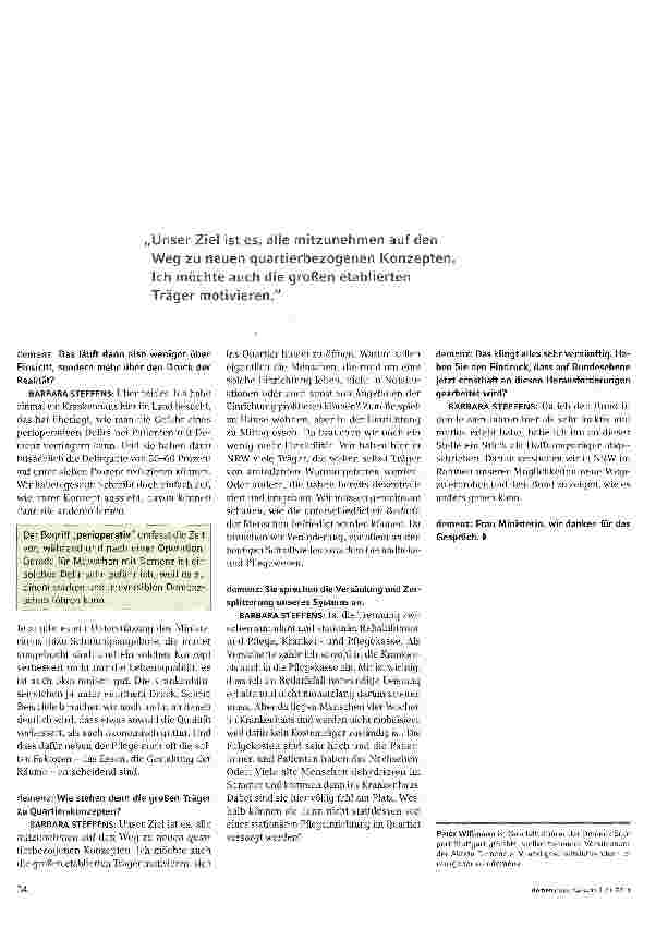 Vorschauseite 3: Wir müssen zu einer Normalität im Umgang mit Demenz kommen!
