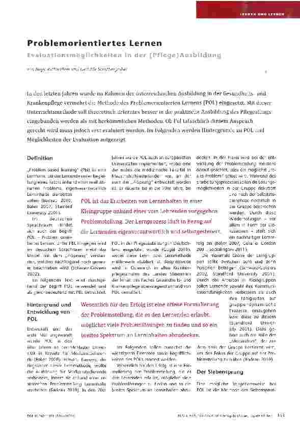 Vorschauseite 1: Problemorientiertes Lernen