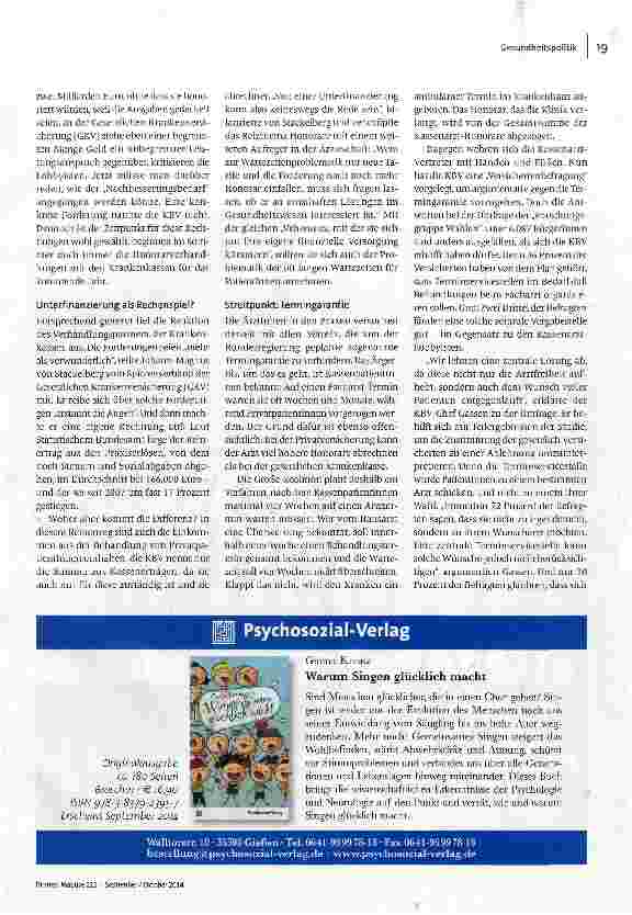 Vorschauseite 2: Hausarzt vs. Krankenkasse