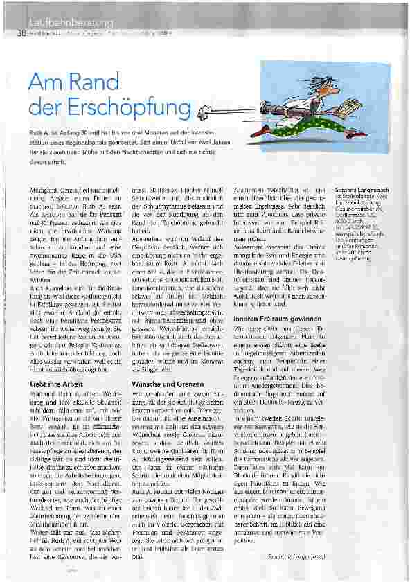 Vorschauseite 1: Am Rand der Erschöpfung