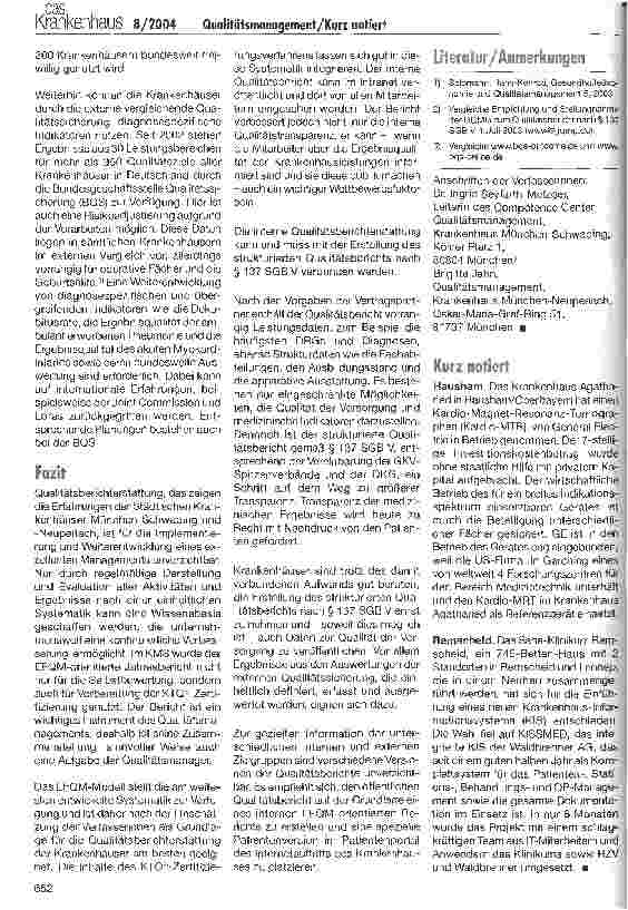 Vorschauseite 5: QualitätsmanagementQualitätsberichterstattung -Nutzen für wen?