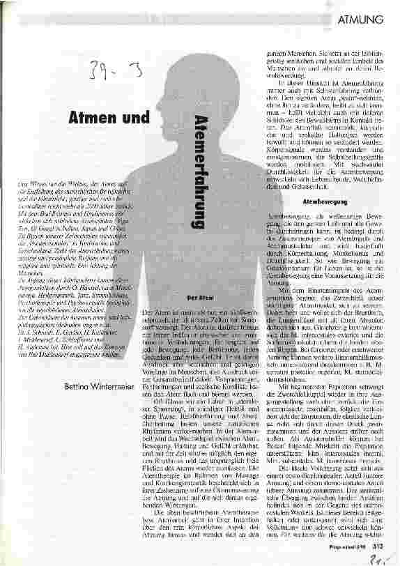 Vorschauseite 1: Atmen und Atemerfahrung