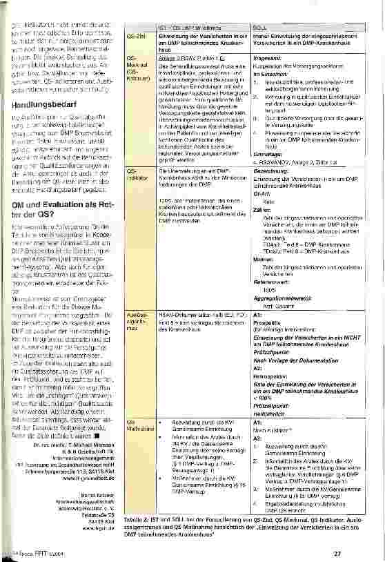 Vorschauseite 3: Qualitätssicherung von DMP Programm mit vielen Ungenauigkeiten in Schleswig-Holstein