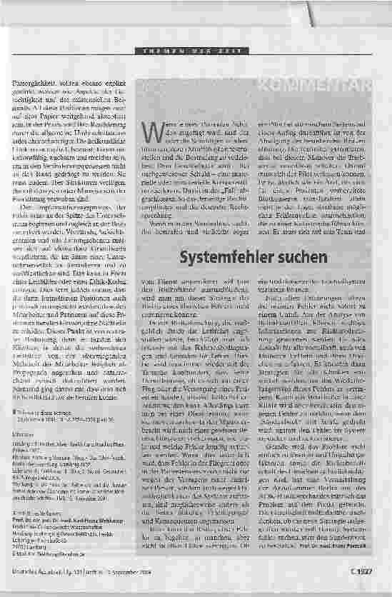 Vorschauseite 4: Brücke zwischen Qualität und ÖkonomieEthik der Heilberufe