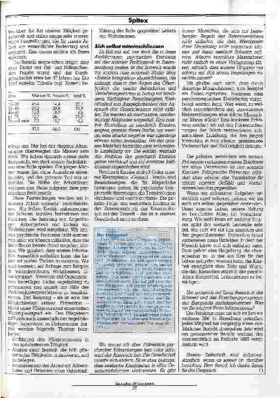Vorschauseite 2: Präventive Maßnahmen in der Psychiatrie müssen bewußter ergriffen werd Primäre Gesundheitvorsorge in der Psychiatrie Interview