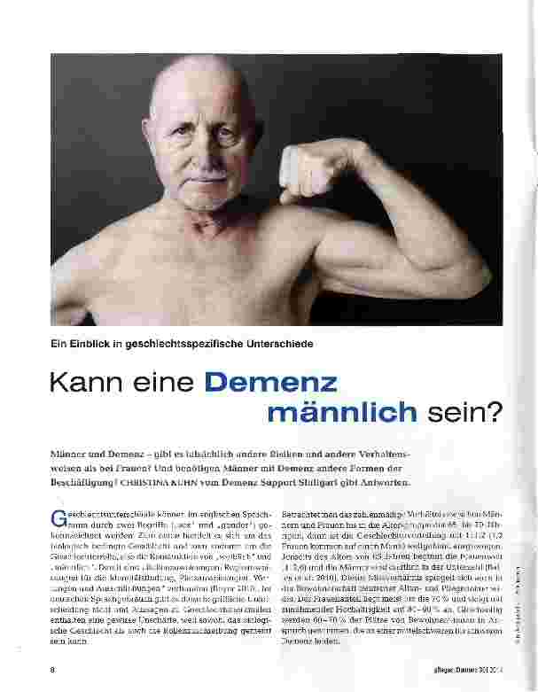 Vorschauseite 1: Kann eine Demenz männlich sein?