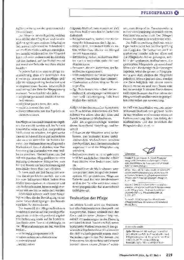 Vorschauseite 4: Die Fallbesprechung als Teil der Pflegeplanung Pflege zu planen, ist Teamarbeit
