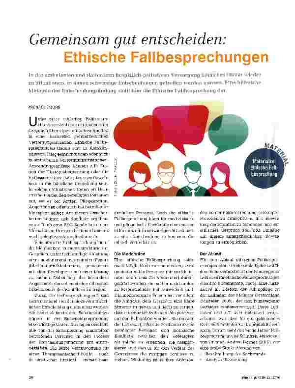 Vorschauseite 1: Gemeinsam gut entscheiden: Ethische Fallbesprechungen