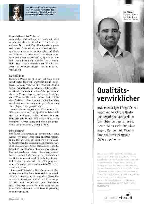 Vorschauseite 2: Die Probezeit ist am besten arbeitsvertraglich zu regeln