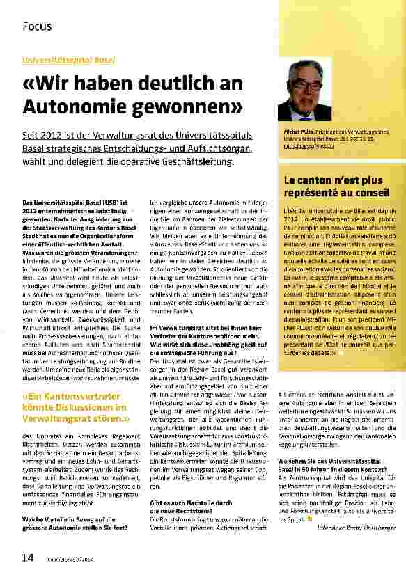 Vorschauseite 1: Wir haben deutlich an Autonomie gewonnen