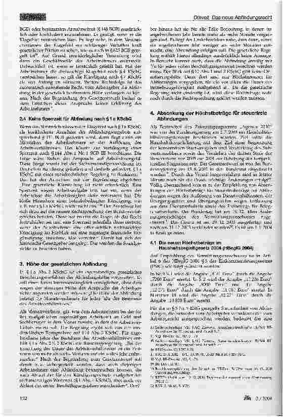 Vorschauseite 3: Das neue Abfindungsrecht