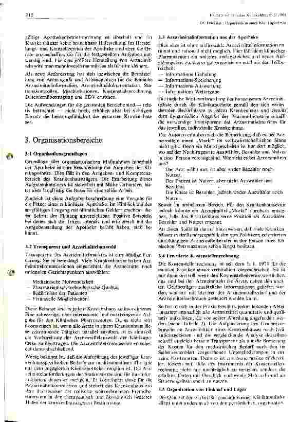 Vorschauseite 3: Organisation einer Klinikapotheke