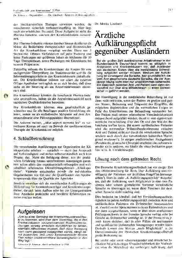 Vorschauseite 6: Organisation einer Klinikapotheke