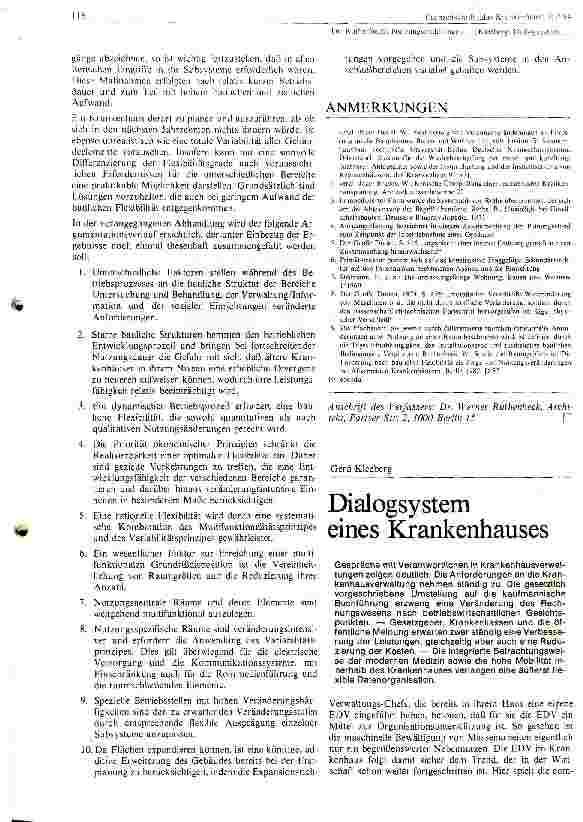Vorschauseite 1: Dialogsystem eines Krankenhauses