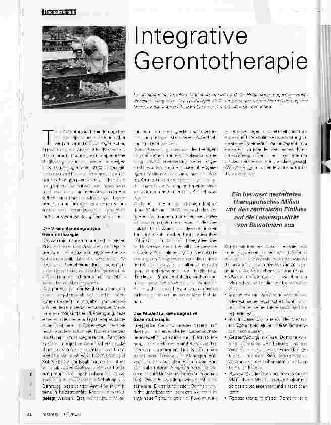 Vorschauseite 1: Integrative Gerontotherapie