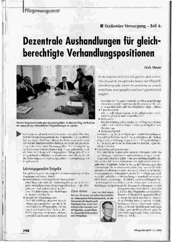 Vorschauseite 1: Dezentrale Aushandlungen für gleichberechtigte Verhandlungspositionen