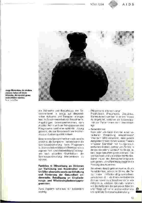 Vorschauseite 2: Die Pflege von aidskranken Menschen