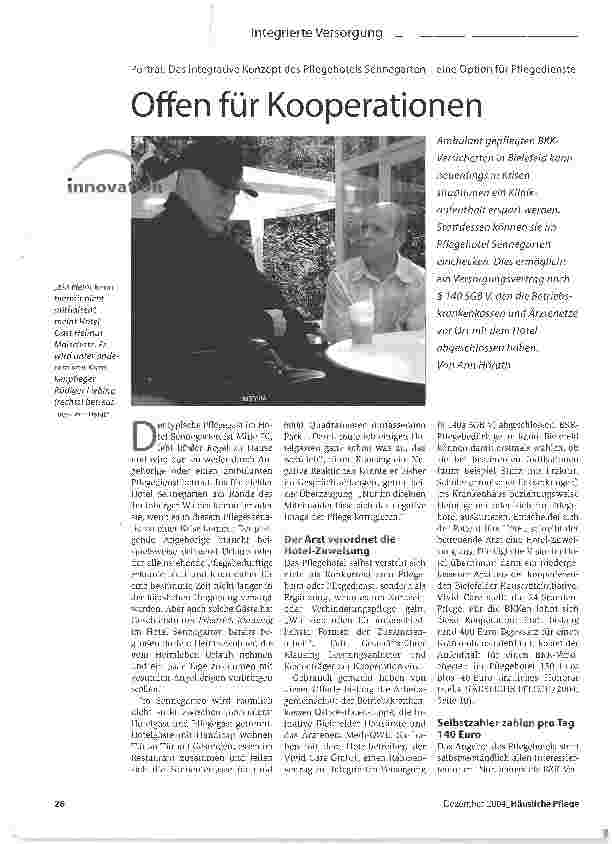 Vorschauseite 1: Offen für Kooperationen