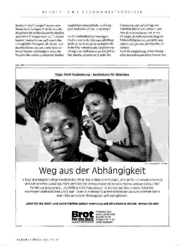 Vorschauseite 2: Chirurgie auf dem langen Weg zur Evidenz