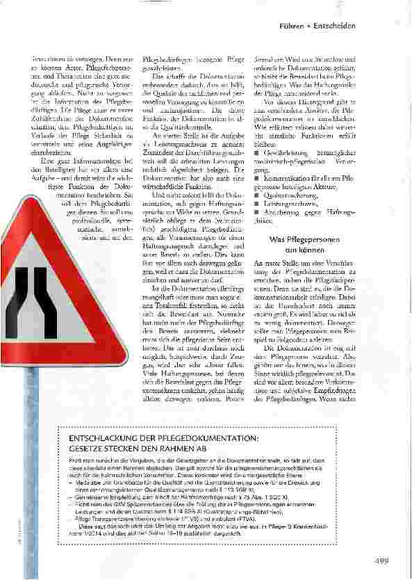 Vorschauseite 2: WAS MUSS DIE PFLEGE DOKUMENTIEREN?