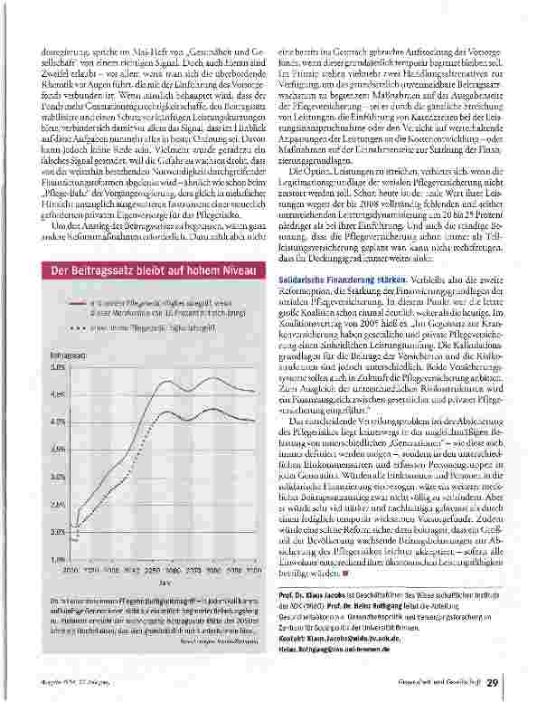 Vorschauseite 4: Pferdefuß beim Pflegefonds
