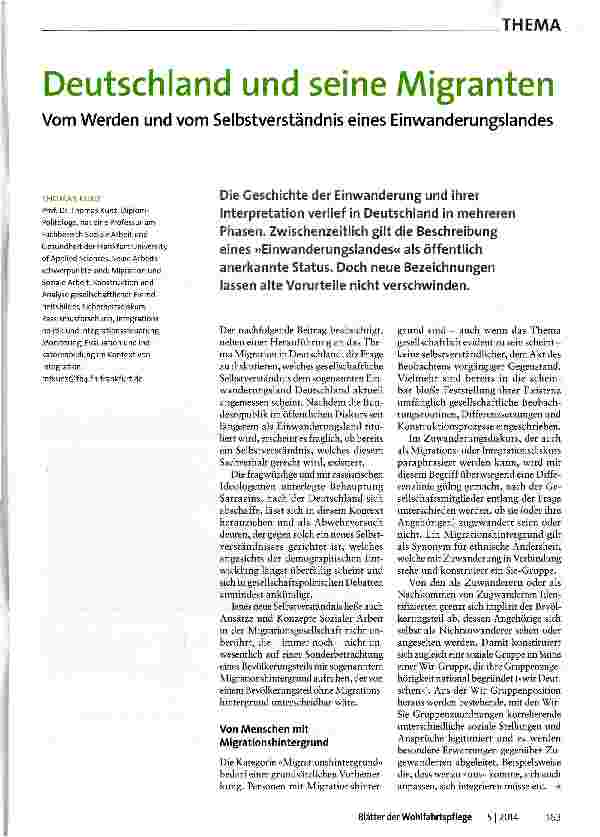 Vorschauseite 1: Deutschland und seine Migranten