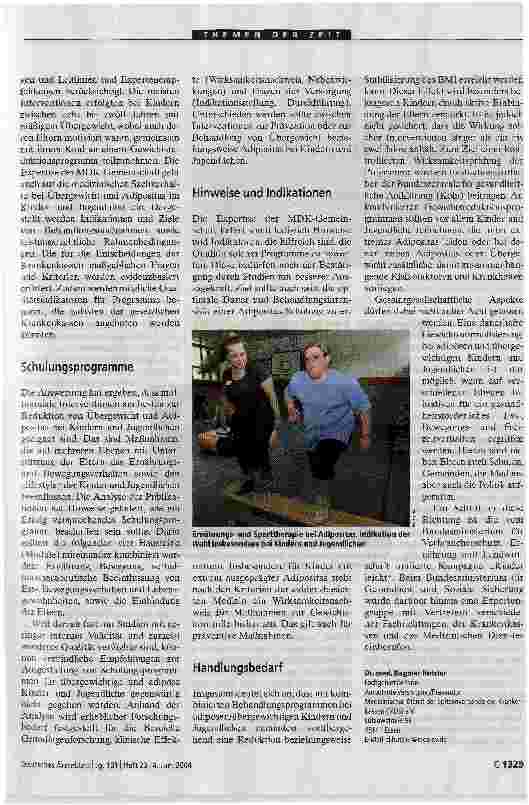 Vorschauseite 2: Was adipösen Kindern hilft