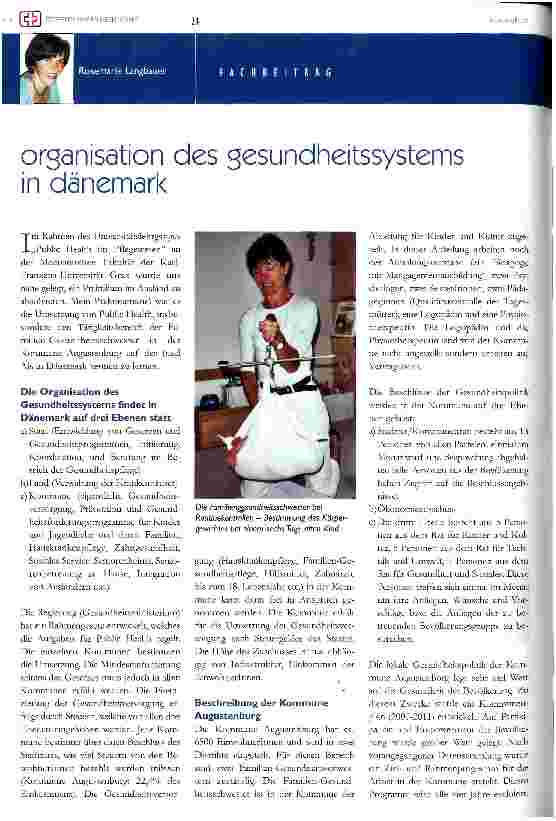 Vorschauseite 1: Organisation der Gesundheitssystems in Dänemark