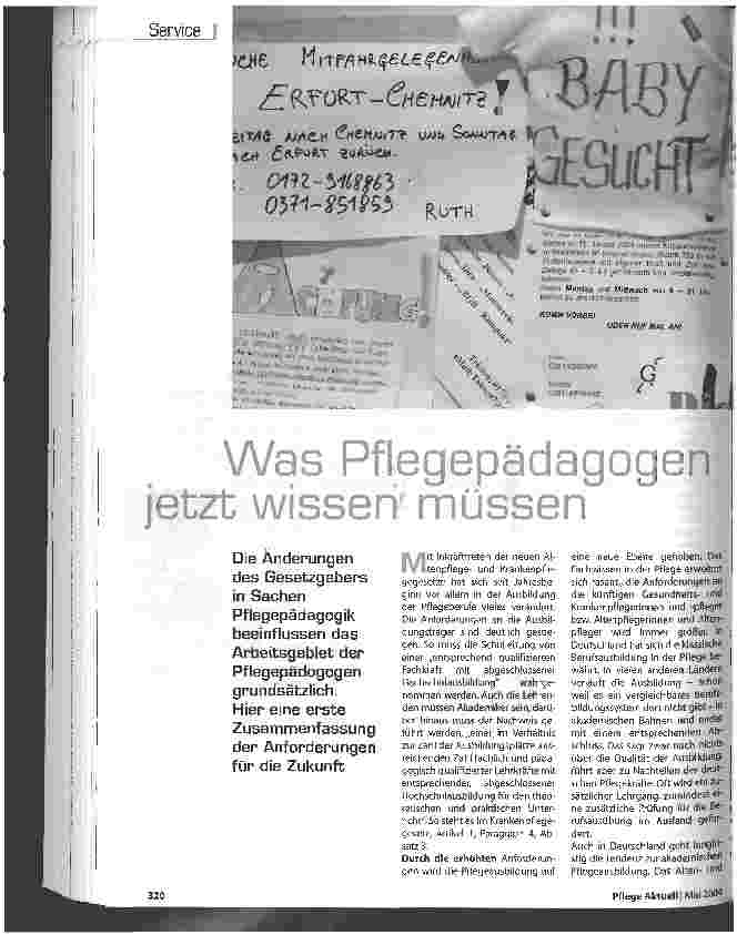 Vorschauseite 1: Was Pflegepädagogen jetzt wissen müssen