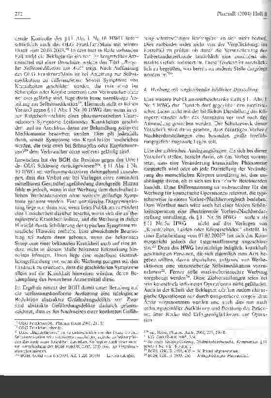 Vorschauseite 4: Jüngere Entwicklungen im Heilmittelwerbeund Wettbewerbsrecht