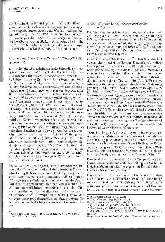 Vorschauseite 5: Jüngere Entwicklungen im Heilmittelwerbeund Wettbewerbsrecht