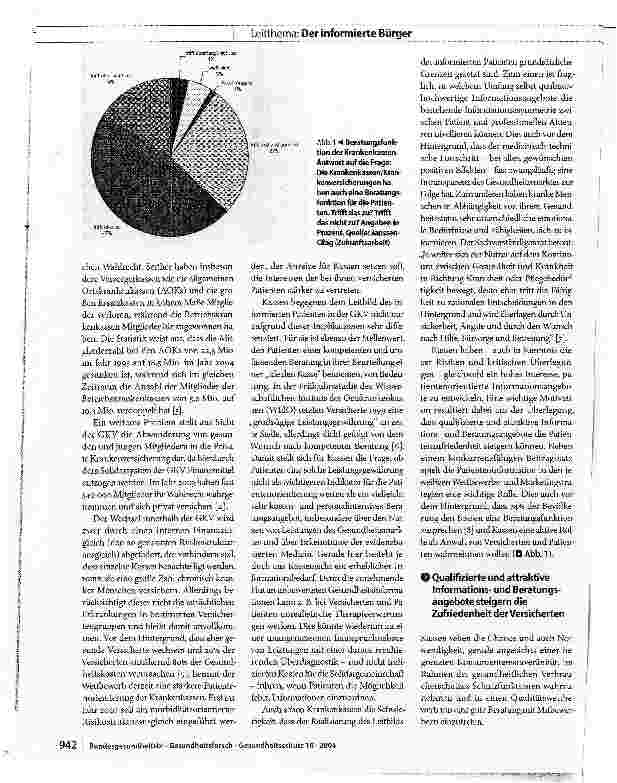 Vorschauseite 2: Der informierte Patient aus Sicht der Gesetzlichen Krankenversicherung