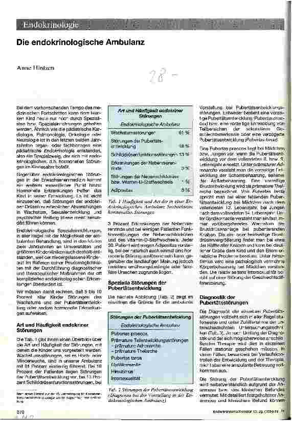 Vorschauseite 1: Die endokrinologische Ambulanz