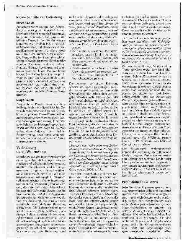 Vorschauseite 4: Zwischen Eltern und medizinischem Team: Trauma und Unterstützung
