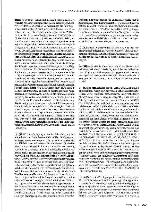 Vorschauseite 6: Wirksamkeit der Zustimmung(serset-zung) des Personalrats bei Kündigung