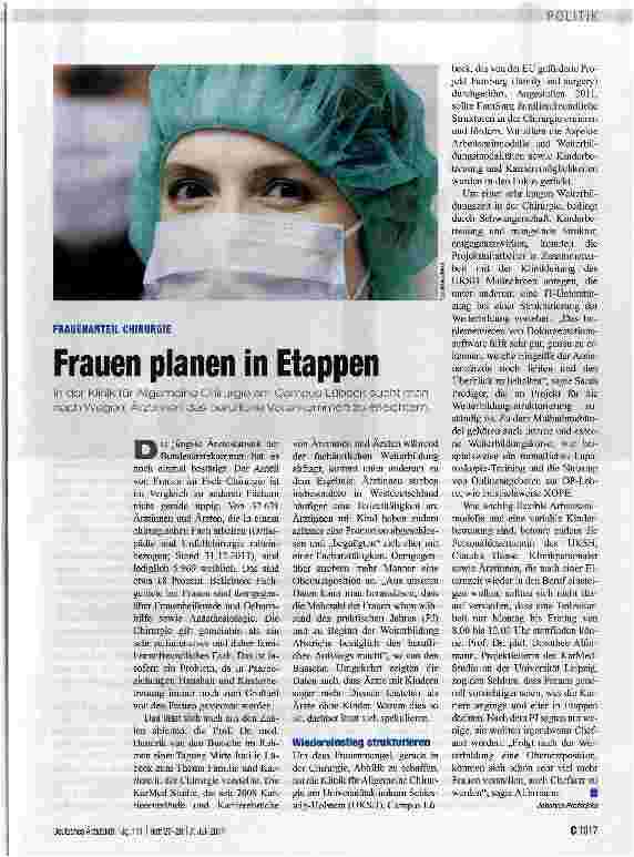 Vorschauseite 1: Frauen planen in Etappen