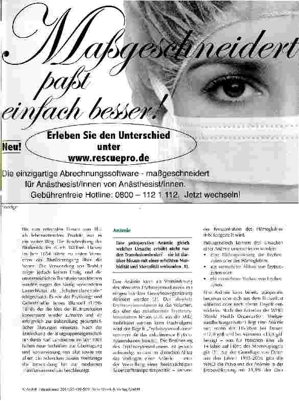 Vorschauseite 2: Patient Blood Management Vom Blutprodukt zur individuellen Therapie
