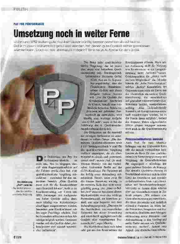 Vorschauseite 1: Umsetzung noch in weiter Ferne
