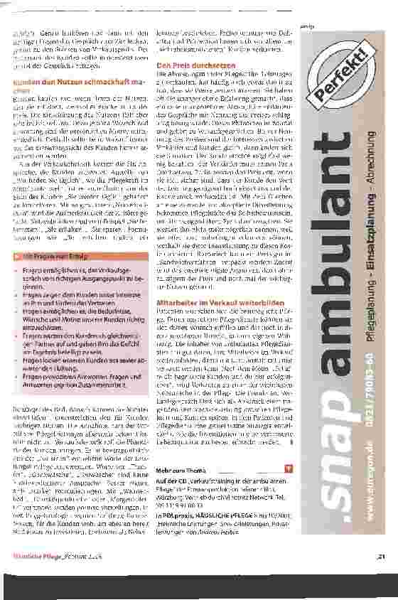Vorschauseite 4: Umfassende Pflege anbieten