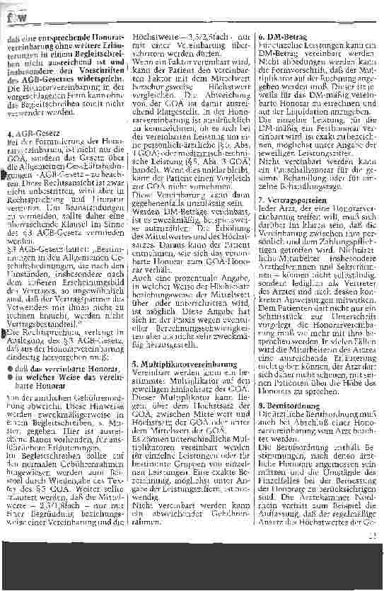 Vorschauseite 2: Privatliquidation: Wie müssen Honorarvereinbarungen aussehen?