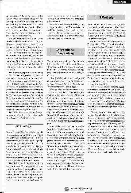 Vorschauseite 2: Fehler bei der Aufbereitung von Medizinprodukten und das dadurch bedingte Infektionsrisiko für Patienten