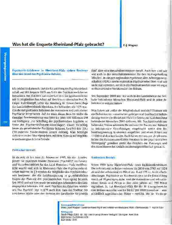 Vorschauseite 1: Was hat die Enquete Rheinland-Pfalz gebracht?
